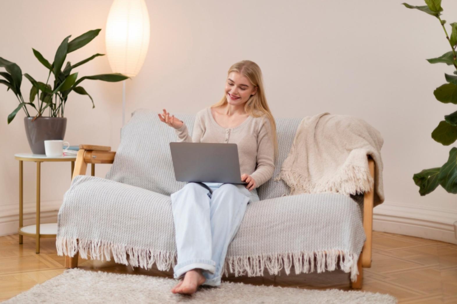 Online learning session showing financial charts on laptop screen